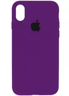 Чехол Silicone Case Full Protective (AA) для Apple iPhone XS || Apple iPhone X, Фиолетовый / Ultra Violet