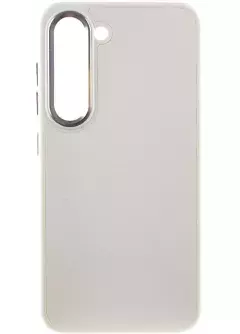 Кожаный чехол Bonbon Leather Metal Style для Samsung Galaxy S23, Белый / White
