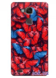 Чехол для Huawei Mate 7 - Красивые бабочки