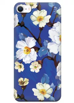 Силиконовый чехол на iPhone SE (2020) с цветочным принтом - Цветение