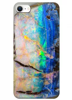 iPhone SE (2020) силиконовый чехол с изображением камня опала