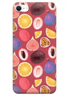 iPhone SE (2020) силиконовый чехол с картинкой - Экзотические фрукты