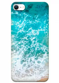 iPhone SE (2020) силиконовый чехол с картинкой - Пенные волны