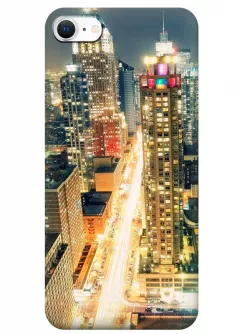 iPhone SE (2020) силиконовый чехол с картинкой - Ночной город