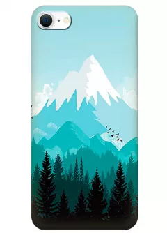 iPhone SE (2020) силиконовый чехол с картинкой - Снежные вершины