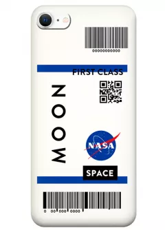iPhone SE (2022) силиконовый чехол с картинкой - Билет на Луну