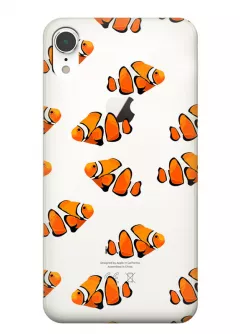 iPhone XR силиконовый чехол с рыбками