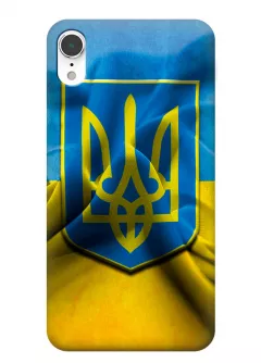 iPhone XR чехол с печатью флага и герба Украины