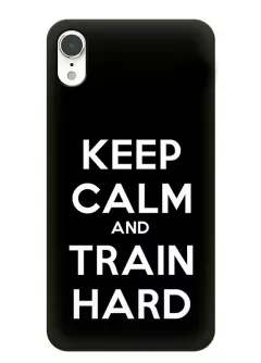 iPhone XR спортивный защитный чехол - Keep Calm and Train Hard