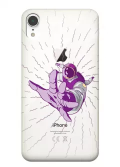 Веселый чехол для iPhone XR с космонавтом