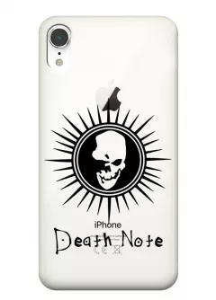 iPhone XR чехол силиконовый - Death Note лого с черепом