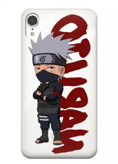 Бампер для Samsung iPhone XR - Naruto Какаси Чиби, прозрачный силикон