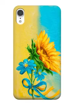 Чехол для iPhone XR с украинскими цветами победы