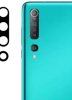 Гибкое защитное стекло 0.18mm на камеру (тех.пак) для Xiaomi Mi 10, Черный