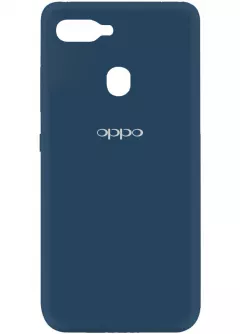 Чехол Silicone Cover My Color Full Protective (A) для Oppo A5s / Oppo A12, Синий / Navy blue