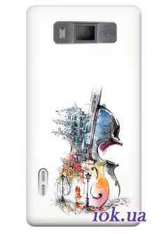 Чехол для LG Optimus L7 - Виолончель