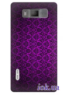 Чехол для LG Optimus L7 - Фиолетовый патерн