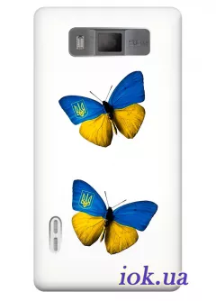 Чехол для LG Optimus L7 - Бабочки