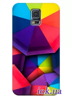 Чехол для Galaxy S5 Plus - Радужные зонтики