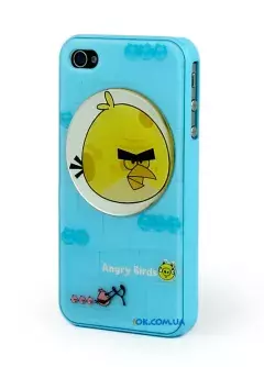 Синий TPU чехол на iPhone 4/4S - Angry Birds