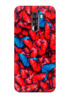 Чехол для Xiaomi Pocophone F1 - Красные бабочки