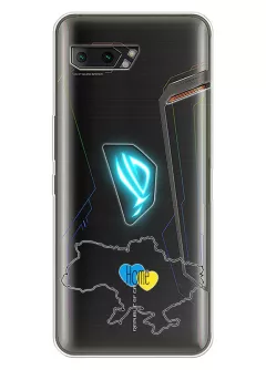 Чехол для Asus ROG Phone 2 из прозрачного силикона - Дом
