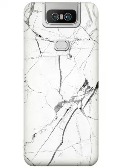 Чехол для ZenFone 6 (ZS630KL) - White marble