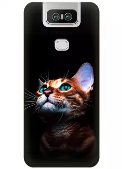 Чехол для ZenFone 6 (ZS630KL) - Зеленоглазый котик