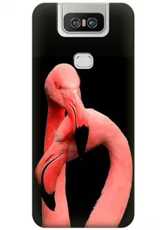 Чехол для ZenFone 6 (ZS630KL) - Пара фламинго