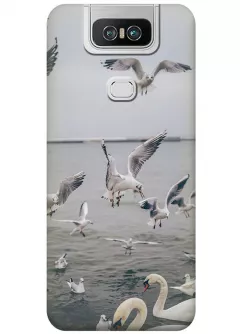 Чехол для ZenFone 6 (ZS630KL) - Морские птицы