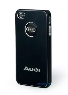 Чехол Audi для iPhone 4/4S, черный | Поликарбонат