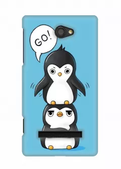 Чехол для HTC 8S - Penguins