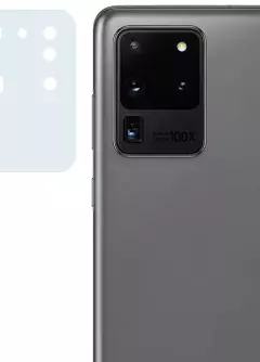 Гибкое защитное стекло 0.18mm на камеру (тех.пак) для Samsung Galaxy S20 Ultra, Прозрачный