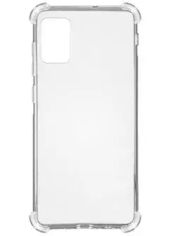 TPU чехол GETMAN Ease logo усиленные углы для Samsung Galaxy A71, Бесцветный (прозрачный)