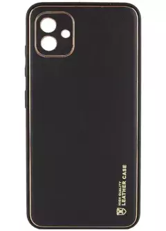 Кожаный чехол Xshield для Samsung Galaxy A05, Черный / Black