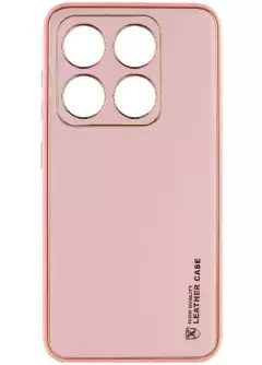 Кожаный чехол Xshield для Xiaomi 14, Розовый / Pink
