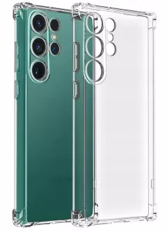TPU чехол GETMAN Ease logo усиленные углы Full Camera для Samsung Galaxy S25 Ultra, Бесцветный (прозрачный)