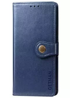 Кожаный чехол книжка GETMAN Gallant (PU) для Xiaomi Poco F5 / Note 12 Turbo, Синий