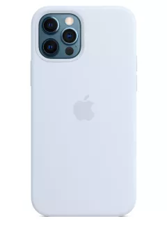 Чехол Silicone case (AAA) full with Magsafe для Apple iPhone 12 Pro / 12 (6.1"), Голубой / Cloud Blue