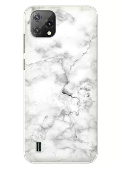 Чехол на Blackview A55 с дизайном белого мрамора