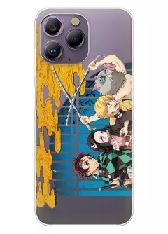 Blackview A96 чехол из прозрачного силикона - Demon Slayer Kimetsu no Yaiba