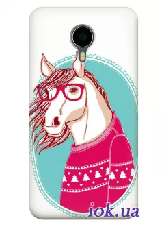 Чехол для Meizu MX5 - Розовая лошадь