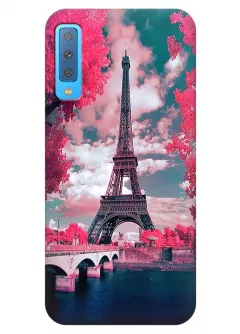 Чехол для Galaxy A7 (2018) - Весенний Париж