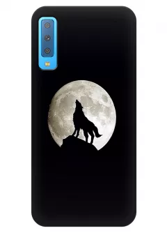 Чехол для Galaxy A7 (2018) - Воющий волк