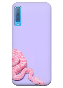 Чехол для Galaxy A7 (2018) - Розовая змея