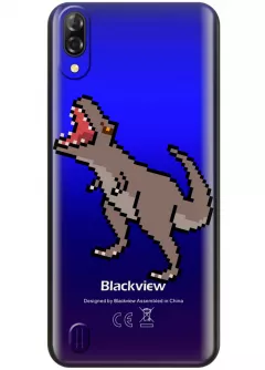 Чехол для Blackview A60 - Пиксельный динозавр