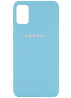 Чехол Silicone Cover Full Protective (AA) для Samsung Galaxy M51, Голубой / Light Blue