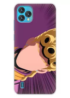 Чехол для Blackview Oscal C60 - Невероятные приключения ДжоДжо JoJo’s Bizarre Adventure удивленная Джорно Джованна крупным планом вектор-арт 