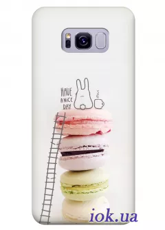 Чехол для Galaxy S8 Plus - Зайка на макарунах