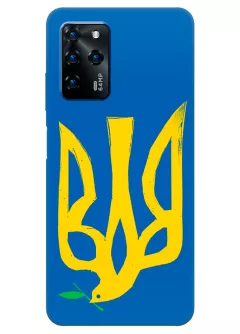 Чехол на ZTE Blade V30 с сильным и добрым гербом Украины в виде ласточки